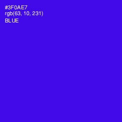 #3F0AE7 - Blue Color Image