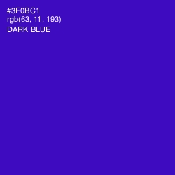#3F0BC1 - Dark Blue Color Image