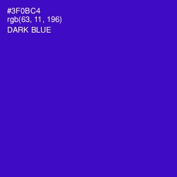 #3F0BC4 - Dark Blue Color Image