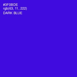 #3F0BDE - Dark Blue Color Image