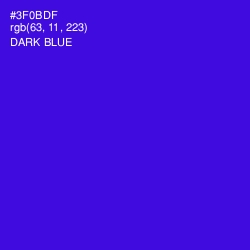 #3F0BDF - Dark Blue Color Image