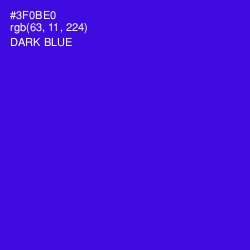 #3F0BE0 - Dark Blue Color Image