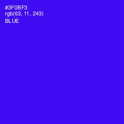 #3F0BF3 - Blue Color Image