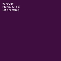 #3F0D3F - Mardi Gras Color Image