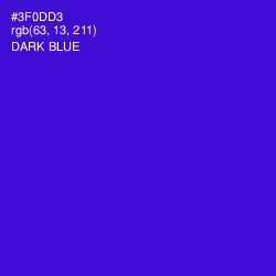 #3F0DD3 - Dark Blue Color Image