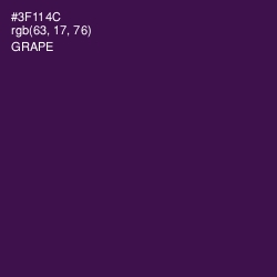 #3F114C - Grape Color Image