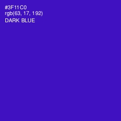 #3F11C0 - Dark Blue Color Image