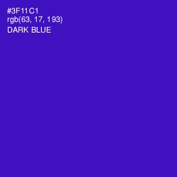 #3F11C1 - Dark Blue Color Image