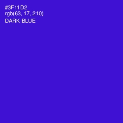 #3F11D2 - Dark Blue Color Image