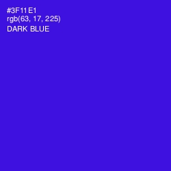 #3F11E1 - Dark Blue Color Image
