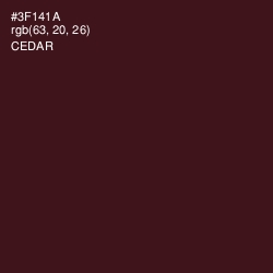 #3F141A - Cedar Color Image
