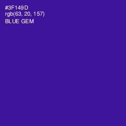#3F149D - Blue Gem Color Image