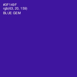 #3F149F - Blue Gem Color Image