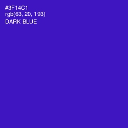 #3F14C1 - Dark Blue Color Image