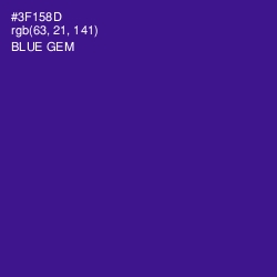 #3F158D - Blue Gem Color Image