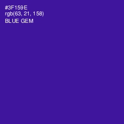 #3F159E - Blue Gem Color Image
