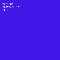 #3F17E7 - Blue Color Image