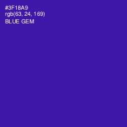 #3F18A9 - Blue Gem Color Image