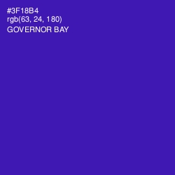 #3F18B4 - Governor Bay Color Image