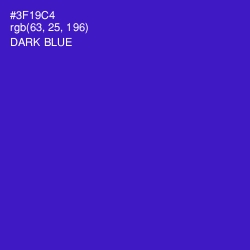 #3F19C4 - Dark Blue Color Image