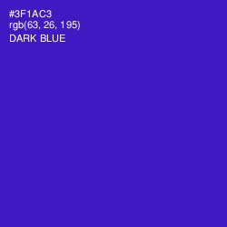 #3F1AC3 - Dark Blue Color Image