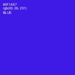 #3F1AE7 - Blue Color Image