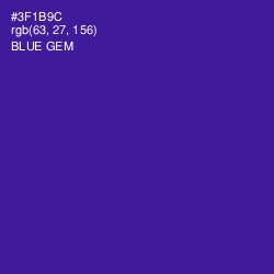 #3F1B9C - Blue Gem Color Image