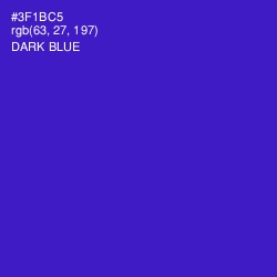 #3F1BC5 - Dark Blue Color Image
