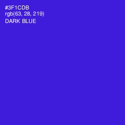#3F1CDB - Dark Blue Color Image