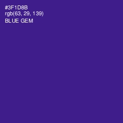#3F1D8B - Blue Gem Color Image