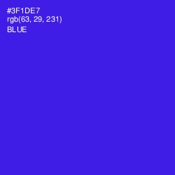 #3F1DE7 - Blue Color Image