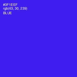 #3F1EEF - Blue Color Image