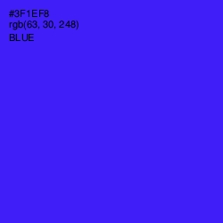 #3F1EF8 - Blue Color Image