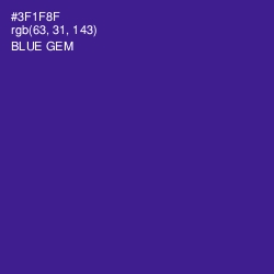 #3F1F8F - Blue Gem Color Image