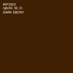 #3F2002 - Dark Ebony Color Image