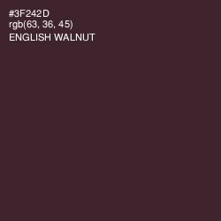 #3F242D - English Walnut Color Image