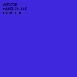 #3F27DE - Dark Blue Color Image