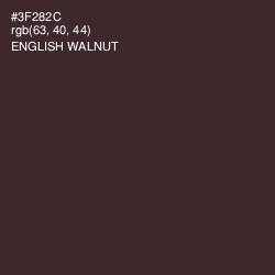 #3F282C - English Walnut Color Image