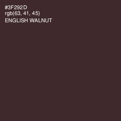 #3F292D - English Walnut Color Image