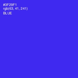 #3F29F1 - Blue Color Image