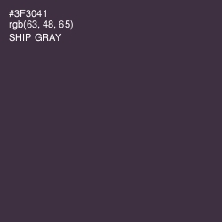 #3F3041 - Ship Gray Color Image