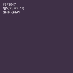 #3F3047 - Ship Gray Color Image