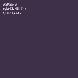 #3F304A - Ship Gray Color Image