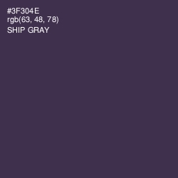 #3F304E - Ship Gray Color Image