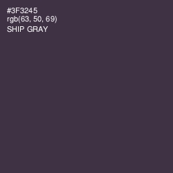 #3F3245 - Ship Gray Color Image