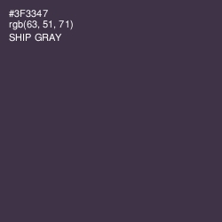 #3F3347 - Ship Gray Color Image