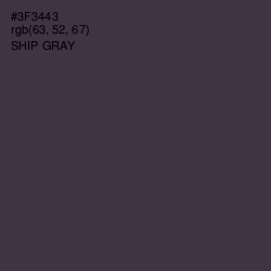 #3F3443 - Ship Gray Color Image