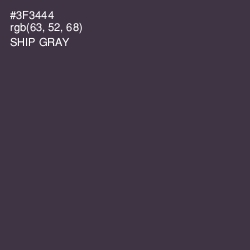 #3F3444 - Ship Gray Color Image