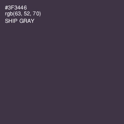 #3F3446 - Ship Gray Color Image