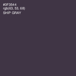 #3F3544 - Ship Gray Color Image